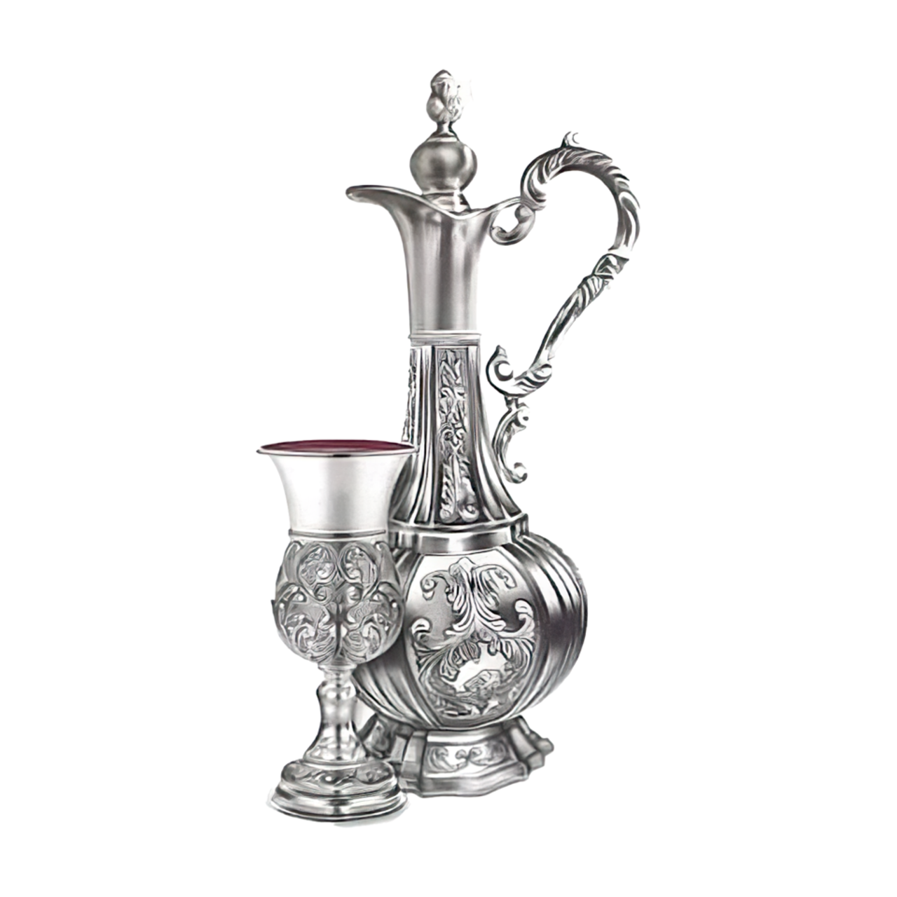 Passover Silver Wine Bottle & Kiddush Cup Cardstock Cutouts – Pesach Seder Craft Decorations for Jewish Classroom Projects & Bulletin Boards, 20 Pack (2" x 4")